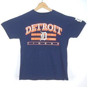Vintage Detroit Tigers Shirt Men Medium Graphic Print Spellout Athleisure Casual